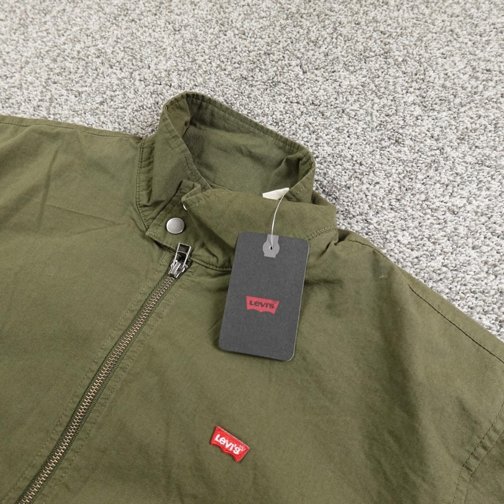 NEW Levis Jacket Mens M Green Aviator Flight Bomber Coat Full Zip Outdoor Work
